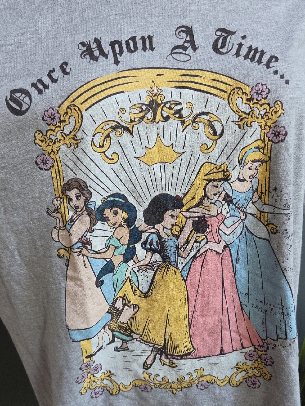 ✨️Disney Gray T-Shirt with Princess Design Womens- XXL ✨️